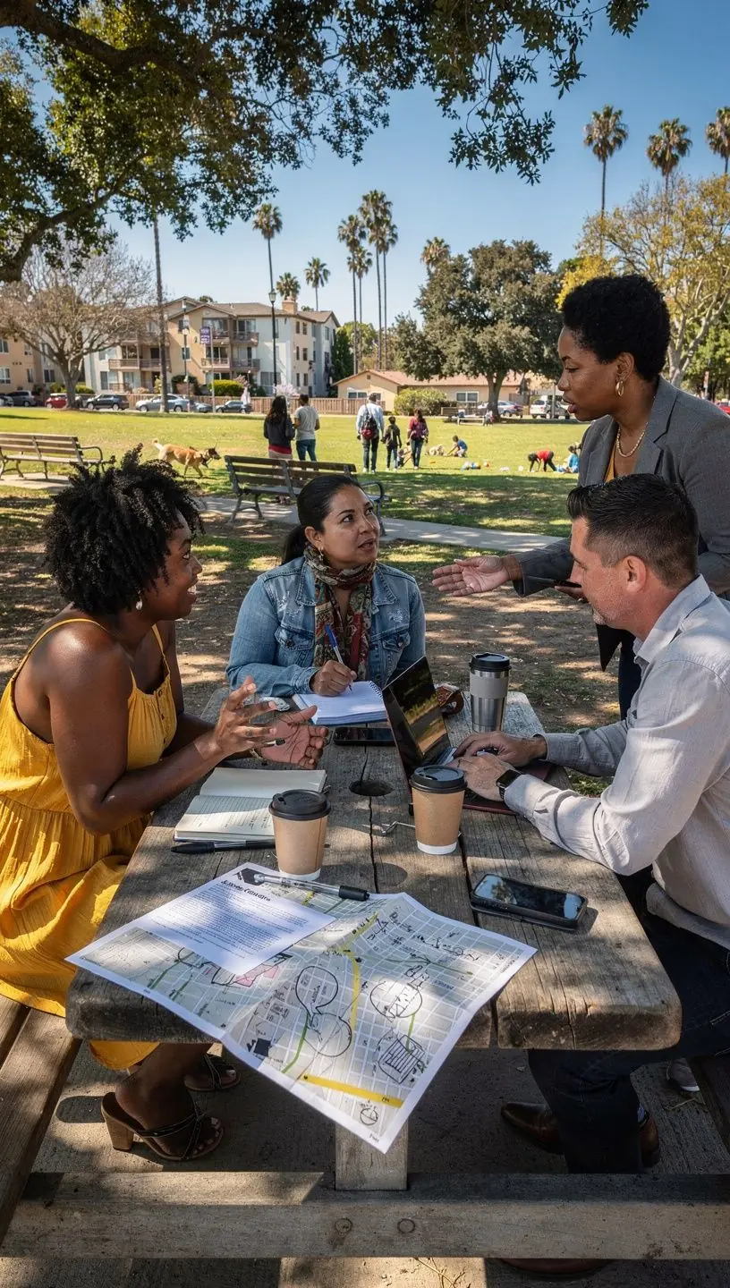 An educational infographic showing clear steps for identifying and addressing common local challenges in Canada.